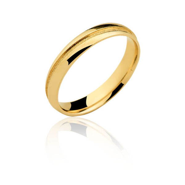 Par de aliança diamantada Ouro maciço CN39 (4,2mm)