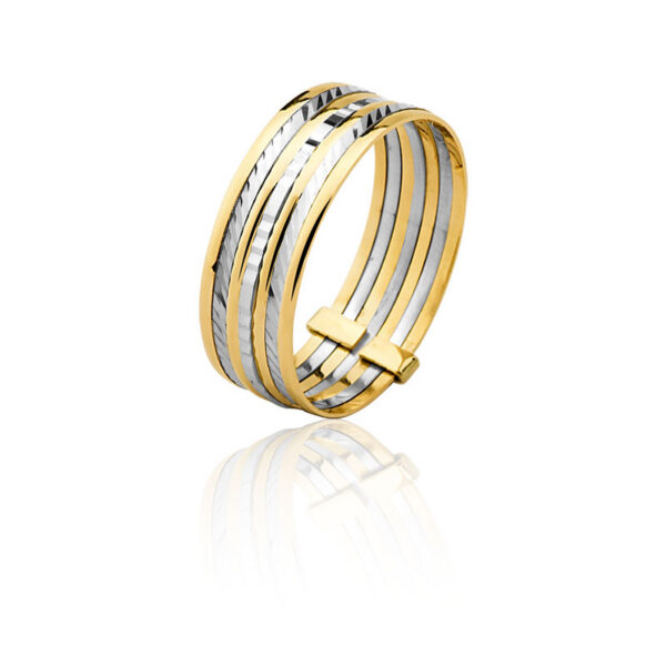 Anel 7 elos Ouro maciço CL71 (6,5mm)
