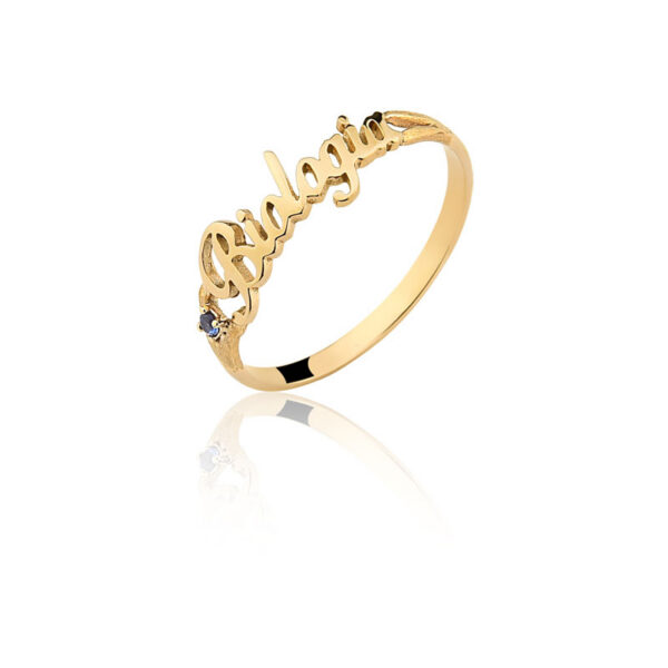 Anel de Biologia escrito em ouro maciço