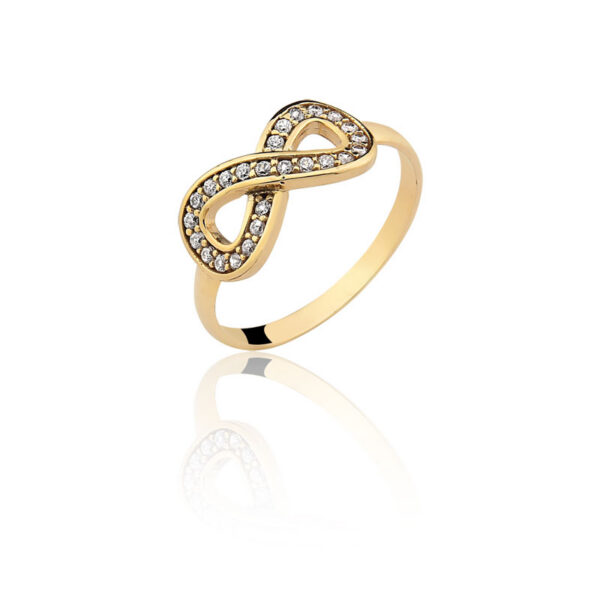 Anel infinito Ouro maciço C123