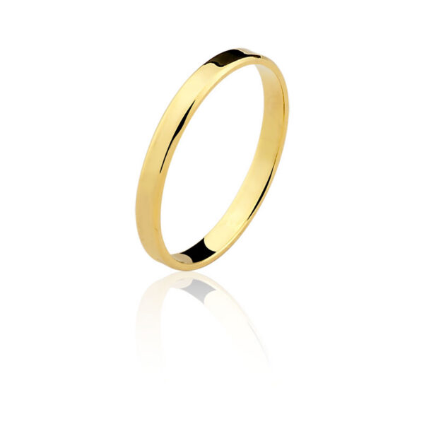 Par de aliança Ouro maciço CN12 (2,5mm)