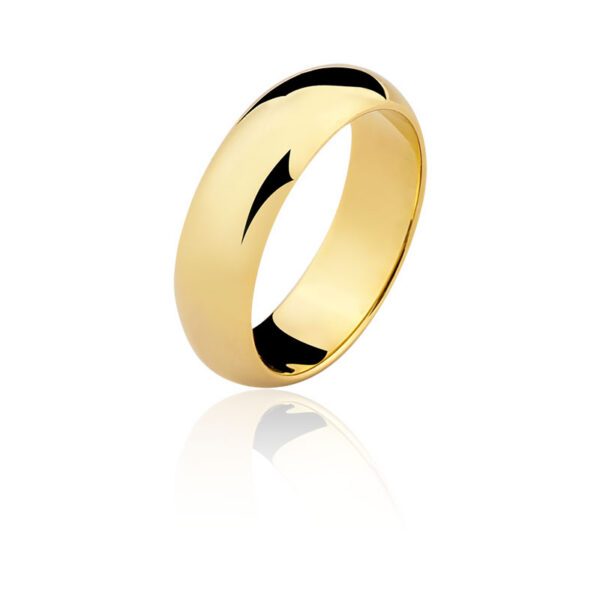 Par de aliança Ouro maciço CN25 (6mm)