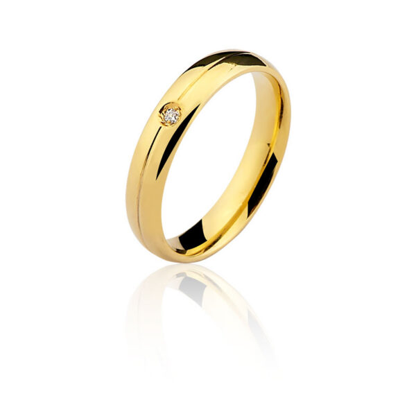 Par de aliança Ouro maciço CN34 (4mm)