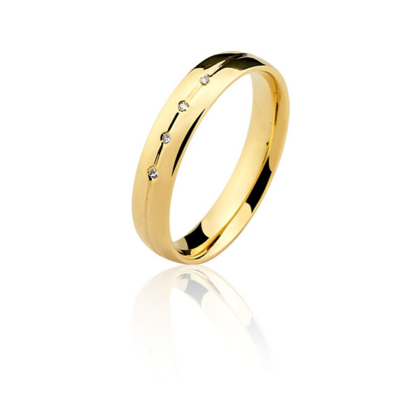 Par de aliança Ouro maciço CN35 (4mm)
