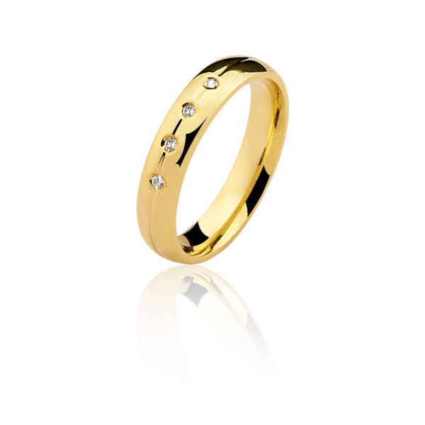 Par de aliança Ouro maciço CN36 (4mm)
