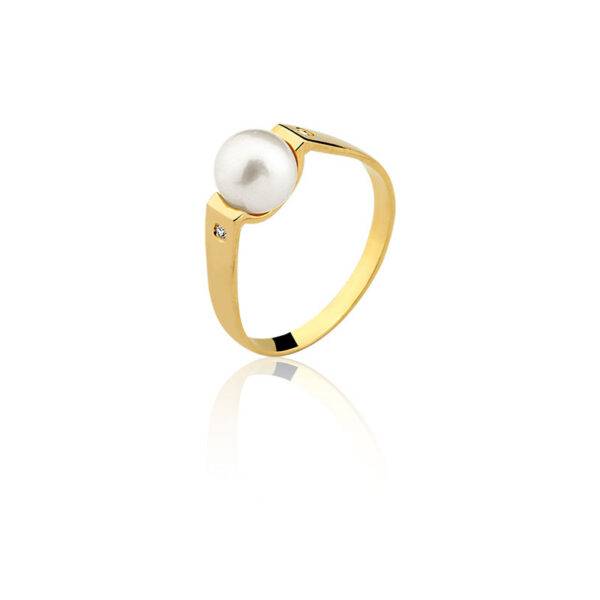 Anel de pérola Ouro maciço AC01