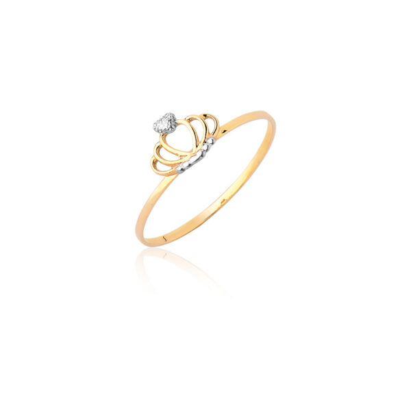 Anel Ouro maciço Coroa