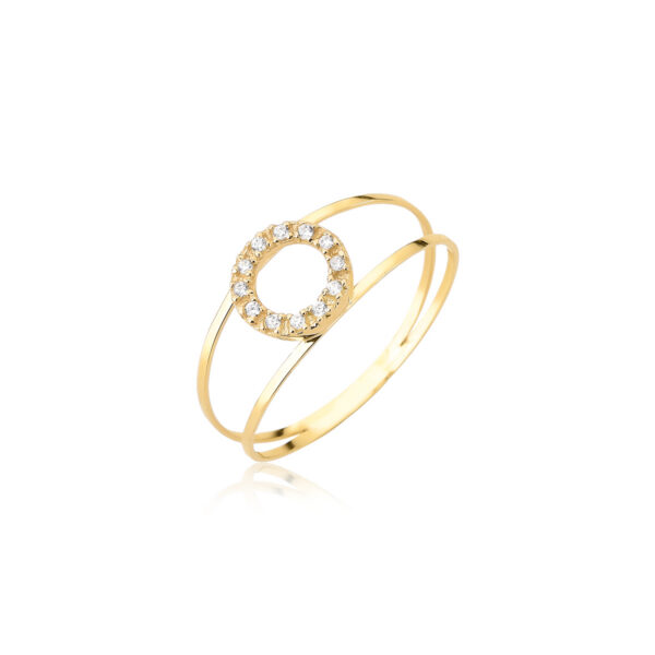 Anel 3 Círculos em ouro maciço