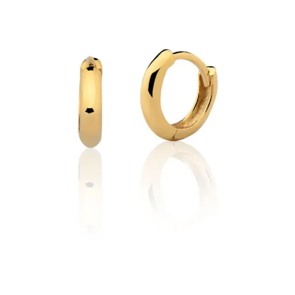 Brinco de argola para segundo furo em ouro maciço