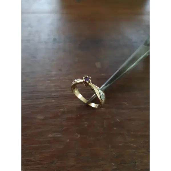 Anel no curso de Letras C164 em ouro maciço