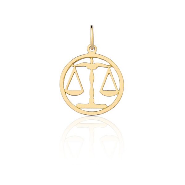 Pingente de Direito em ouro maciço 15mm de largura e altura