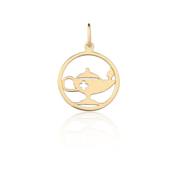 Pingente de Enfermagem em Ouro maciço 15mm